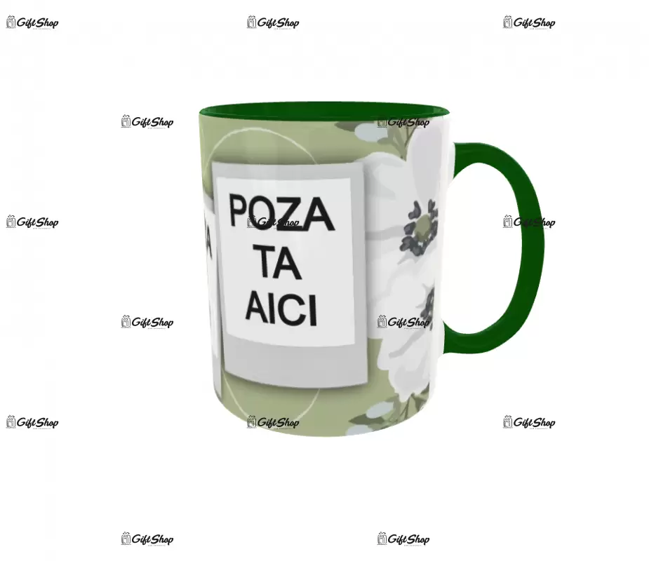 Cana, personalizata cu 3 poze si text, 330ml, model 3212