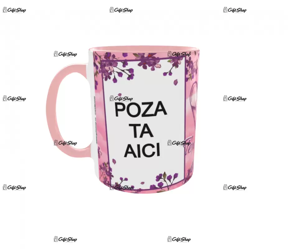 Cana, personalizata cu 2 poze si text, 330ml, model 3229