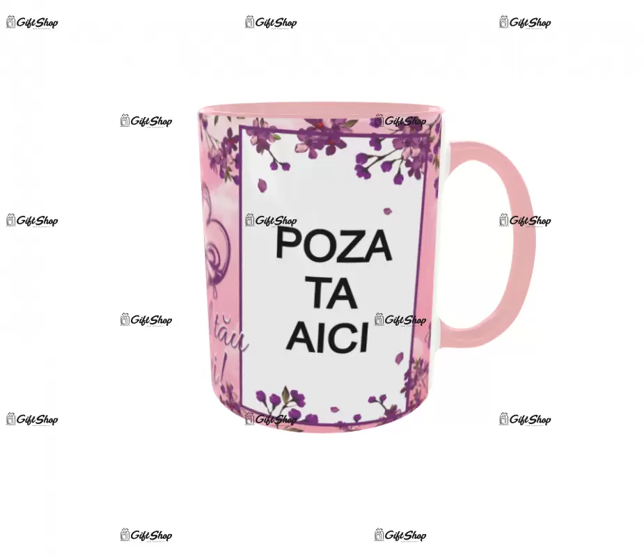 Cana, personalizata cu 2 poze si text, 330ml, model 3229