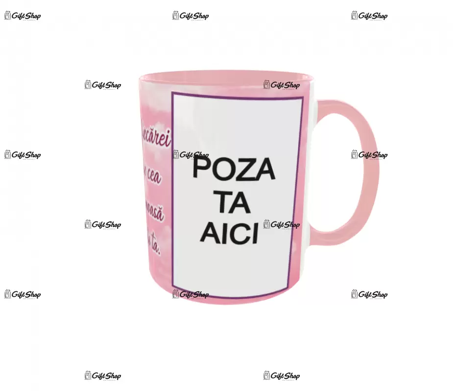 Da sansa fiecarei zile, cana personalizata cu 2 poze si text, 330ml, model 3230
