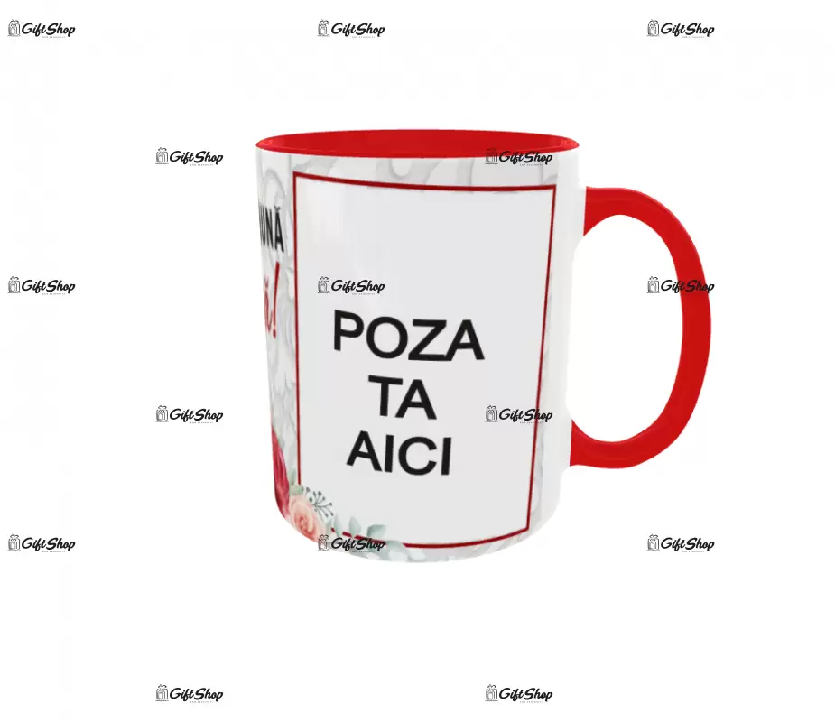 Cea mai buna mama, cana personalizata cu 2 poze si text, 330ml, model 3234