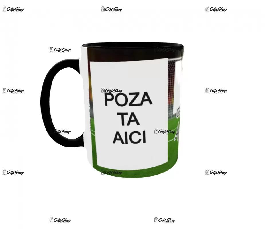Cel mai bun antrenor, cana personalizata cu 3 poze si text, 330ml, model 3238