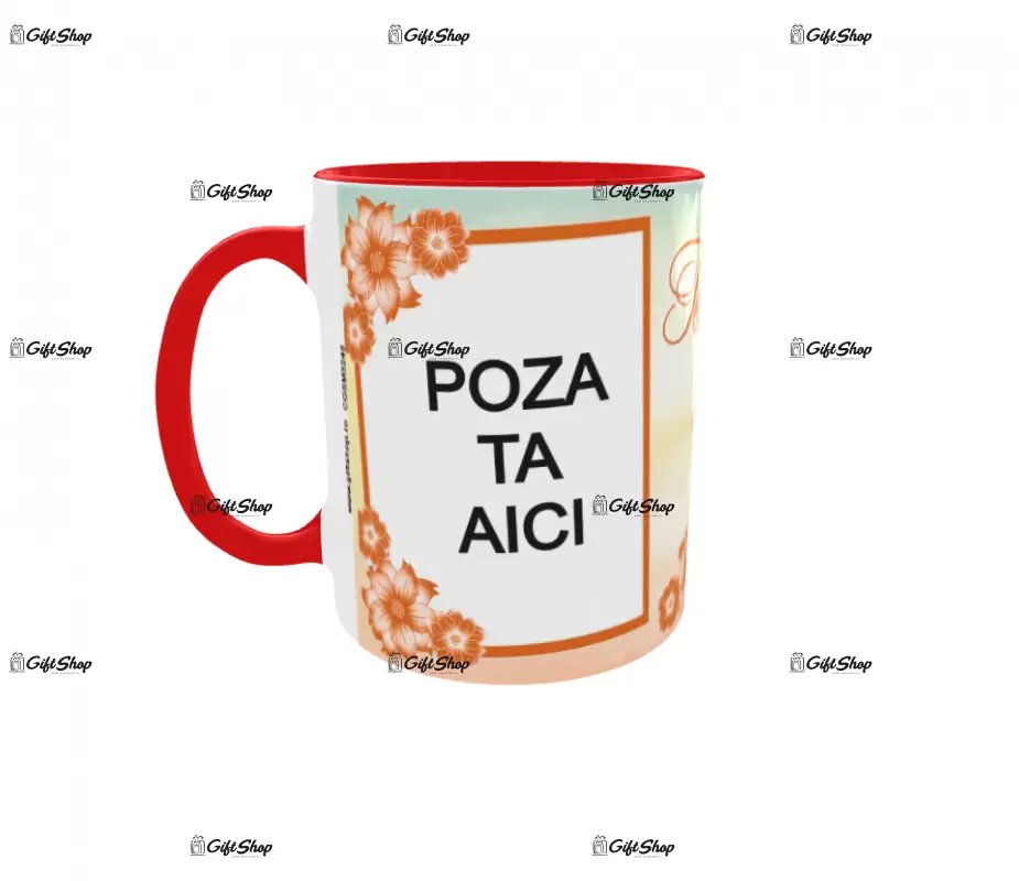 Cana, personalizata cu 2 poze si text, 330ml, model 3240