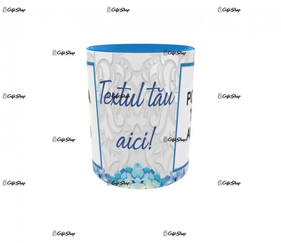 Cana, personalizata cu 2 poze si text, 330ml, model 3249