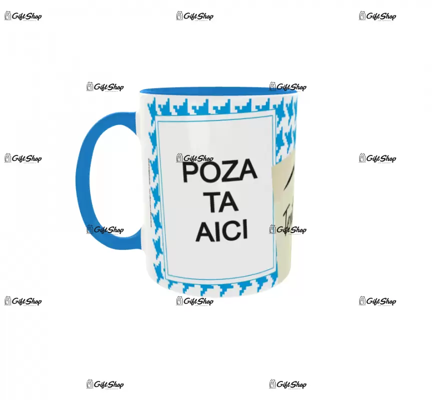 Cana, personalizata cu 2 poze si text, 330ml, model 3252