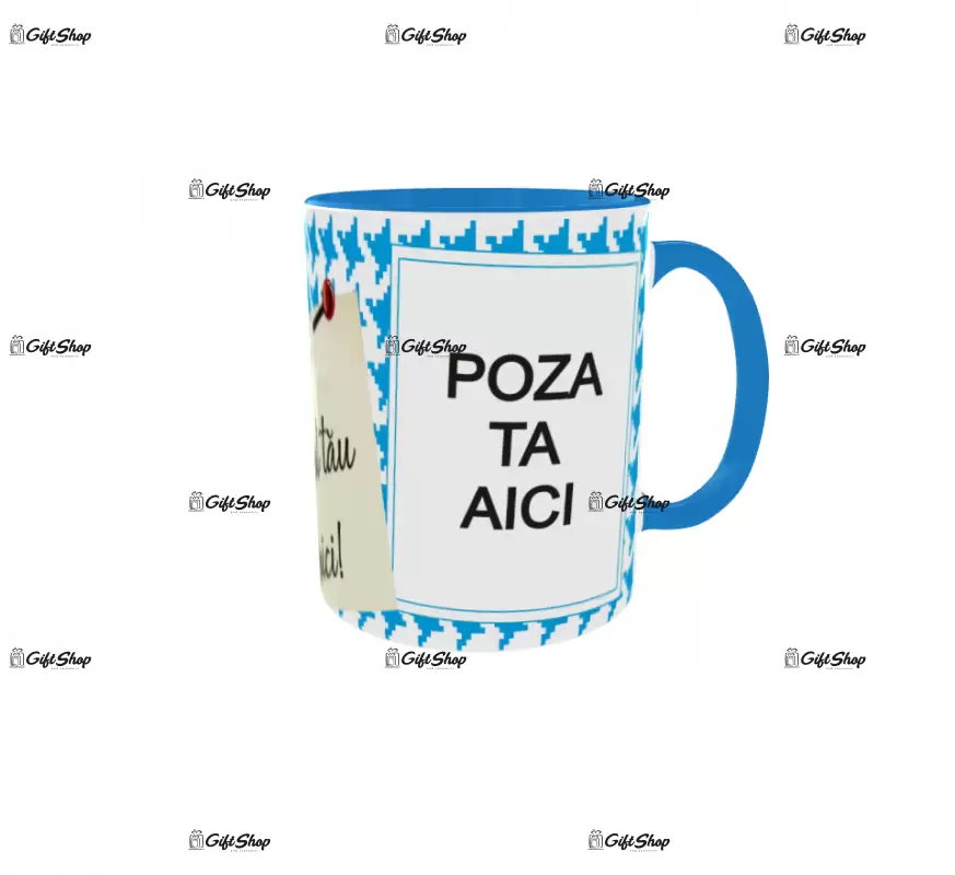 Cana, personalizata cu 2 poze si text, 330ml, model 3252