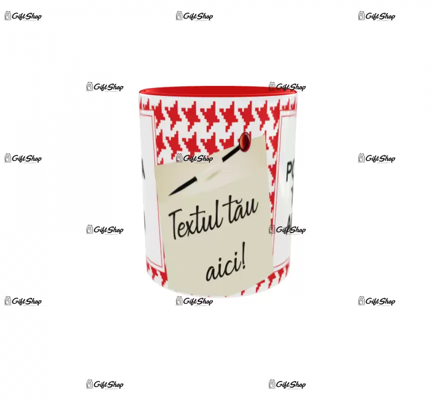 Cana, personalizata cu 2 poze si text, 330ml, model 3255
