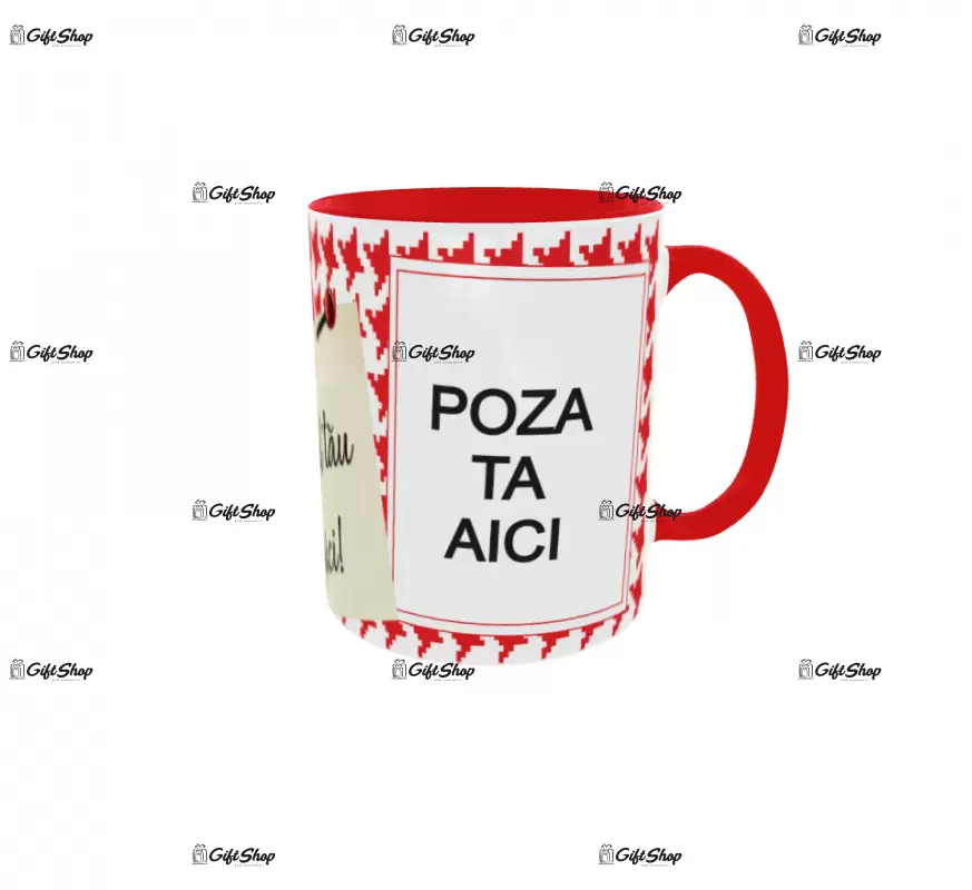 Cana, personalizata cu 2 poze si text, 330ml, model 3255