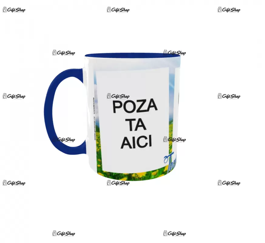 Cana, personalizata cu 3 poze si text, 330ml, model 3259