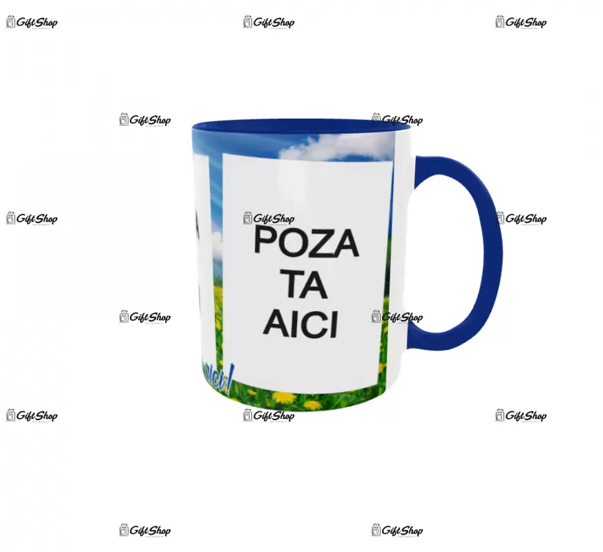 Cana, personalizata cu 3 poze si text, 330ml, model 3259