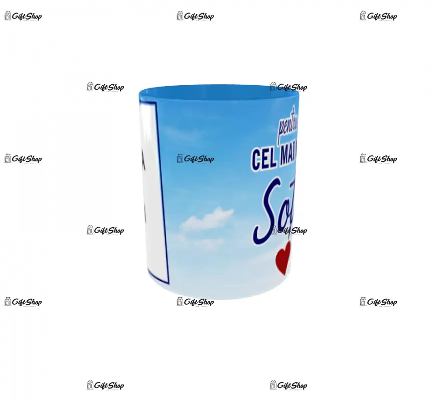 Pentru cel mai bun sot, cana personalizata cu poza si text, 330ml, model 3262