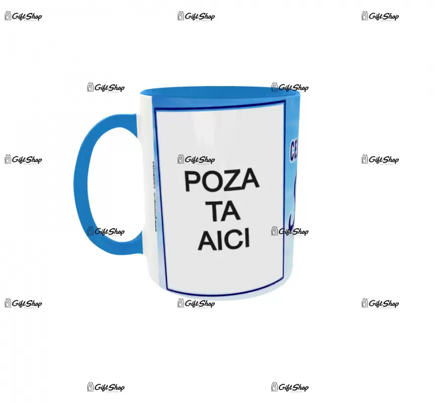Pentru cel mai bun sot, cana personalizata cu 2 poze si text, 330ml, model 3263