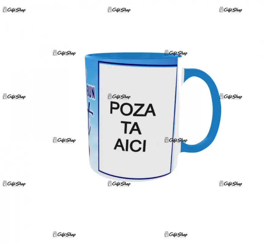 Pentru cel mai bun sot, cana personalizata cu 2 poze si text, 330ml, model 3263