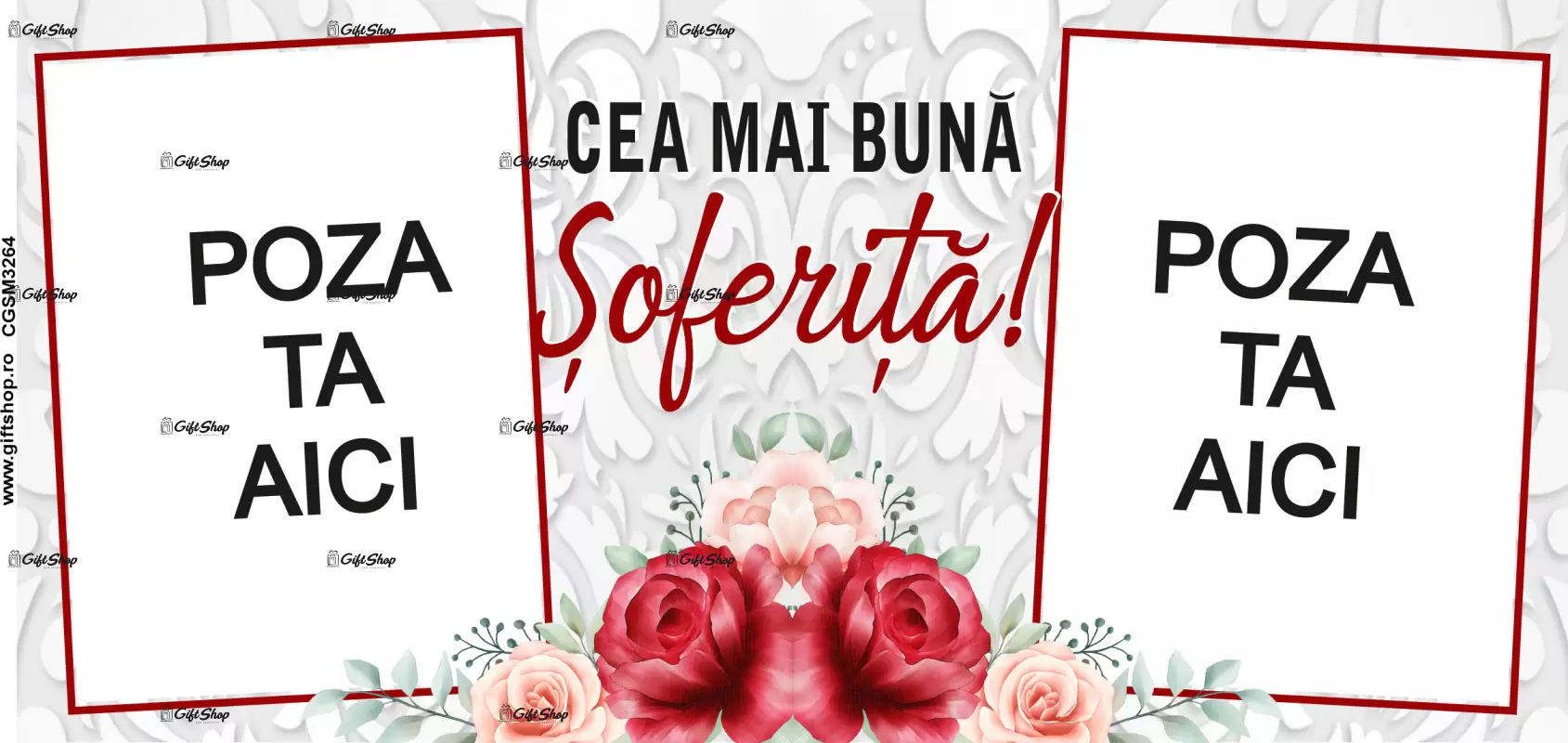 Pentru cea mai buna soferita, cana personalizata cu poza si text, 330ml, model 3264