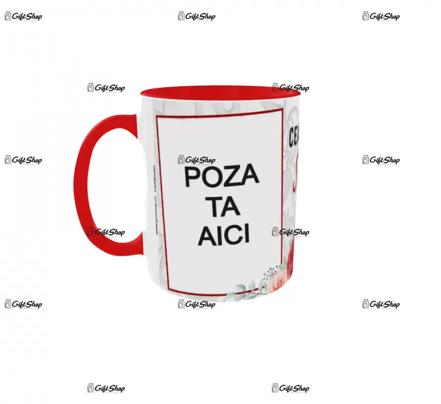 Pentru cea mai buna sotie, cana personalizata cu poza si text, 330ml, model 3265