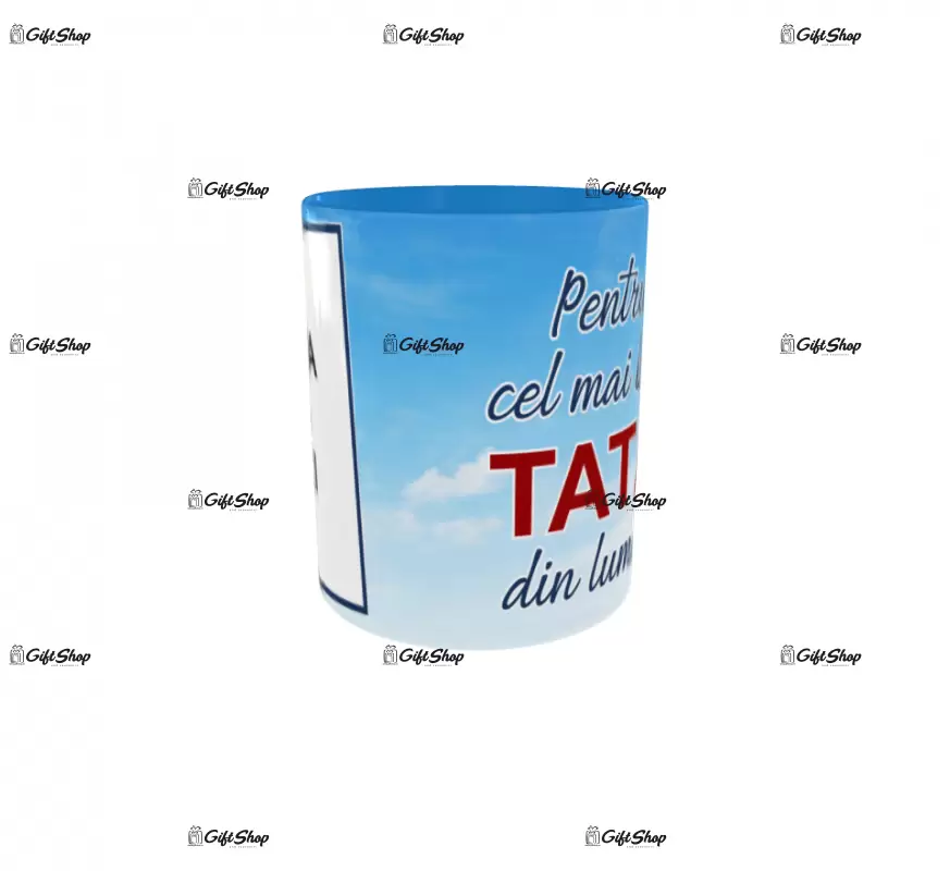 Pentru cel mai bun tata din lume, cana personalizata cu poza si text, 330ml, model 3270