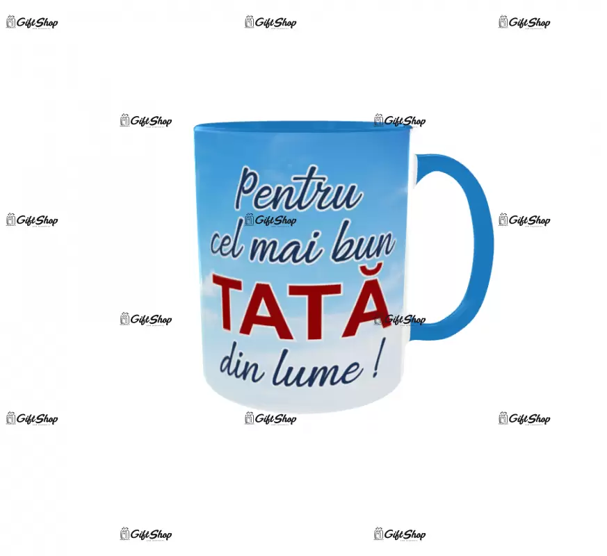 Pentru cel mai bun tata din lume, cana personalizata cu poza si text, 330ml, model 3270