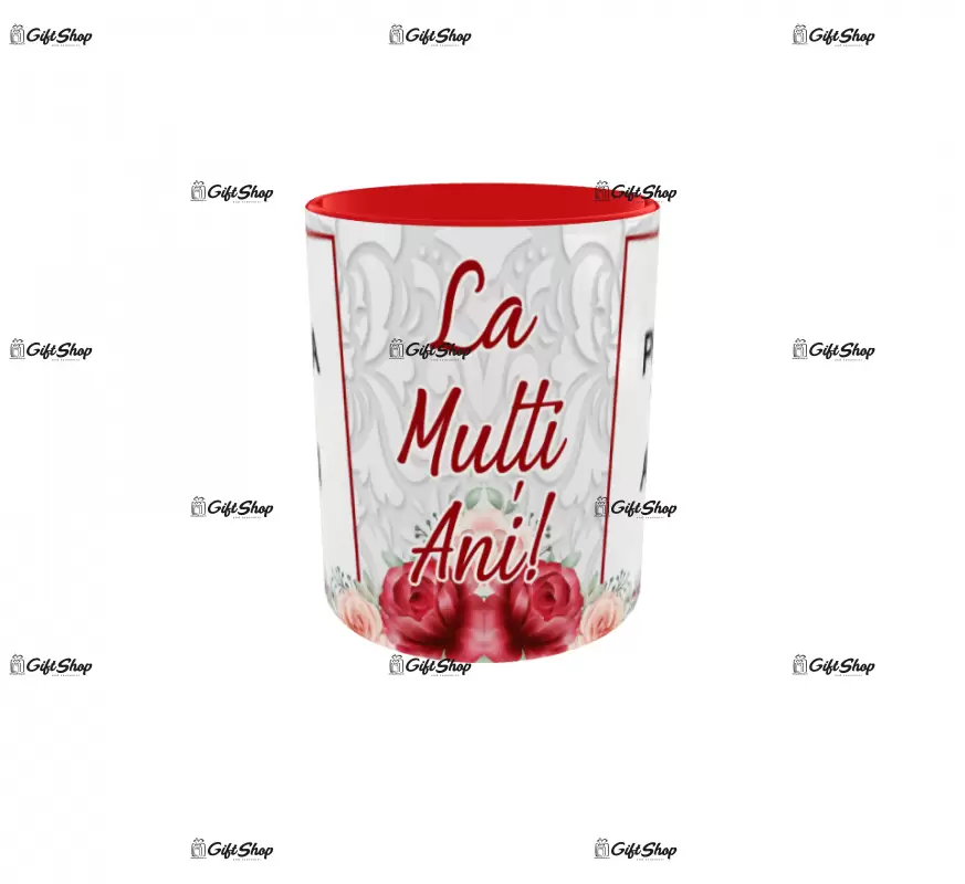 La multi ani, cana personalizata cu 2 poze si text, 330ml, model 3276
