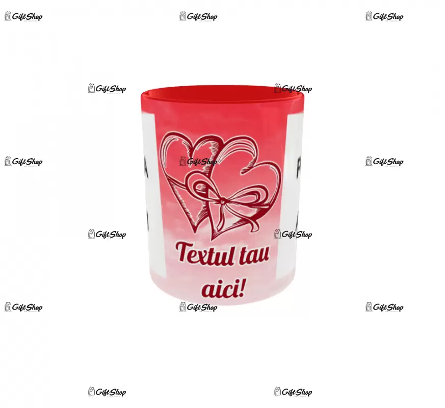 Cana, personalizata cu 2 poze si text, 330ml, model 3288
