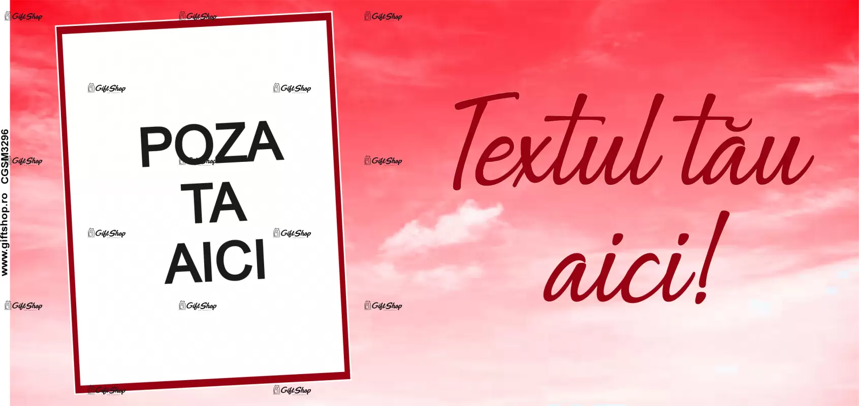 Cana, personalizata cu poza si text, 330ml, model 3296