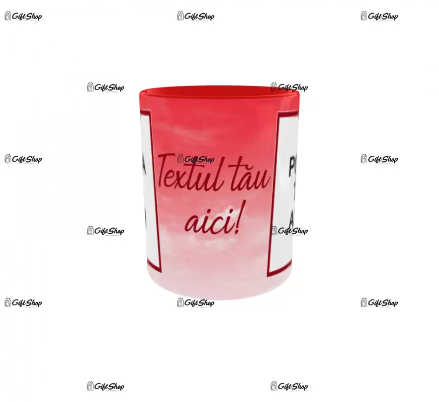 Cana, personalizata cu 2 poze si text, 330ml, model 3297