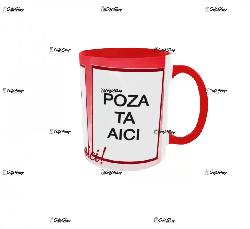 Cana, personalizata cu 3 poze si text, 330ml, model 3298