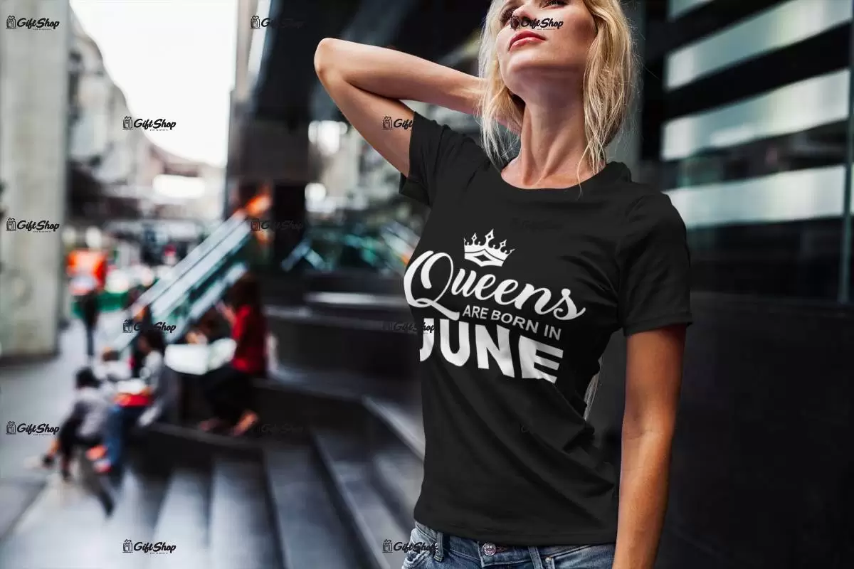Queen Are Born In - Tricou Personalizat - SE ALEGE LUNA CARE VA APAREA IN GRAFICA