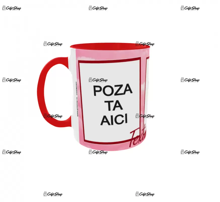 Cana, personalizata cu 3 poze si text, 330ml, model 3301