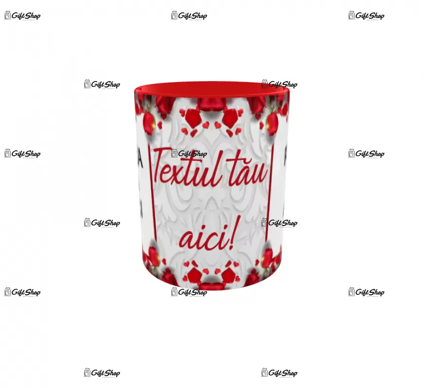 Cana, personalizata cu 2 poze si text, 330ml, model 3307