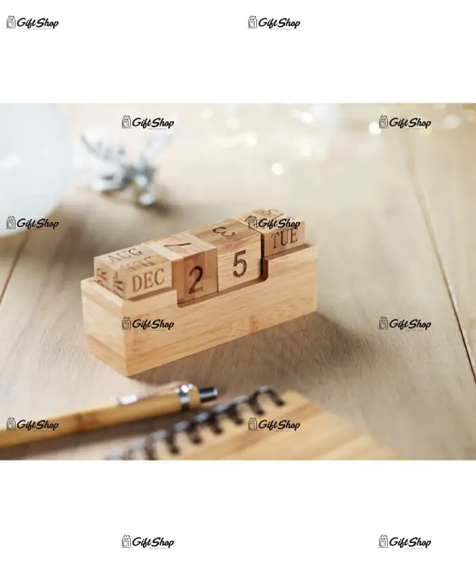 Calendar din bambus, verde padure