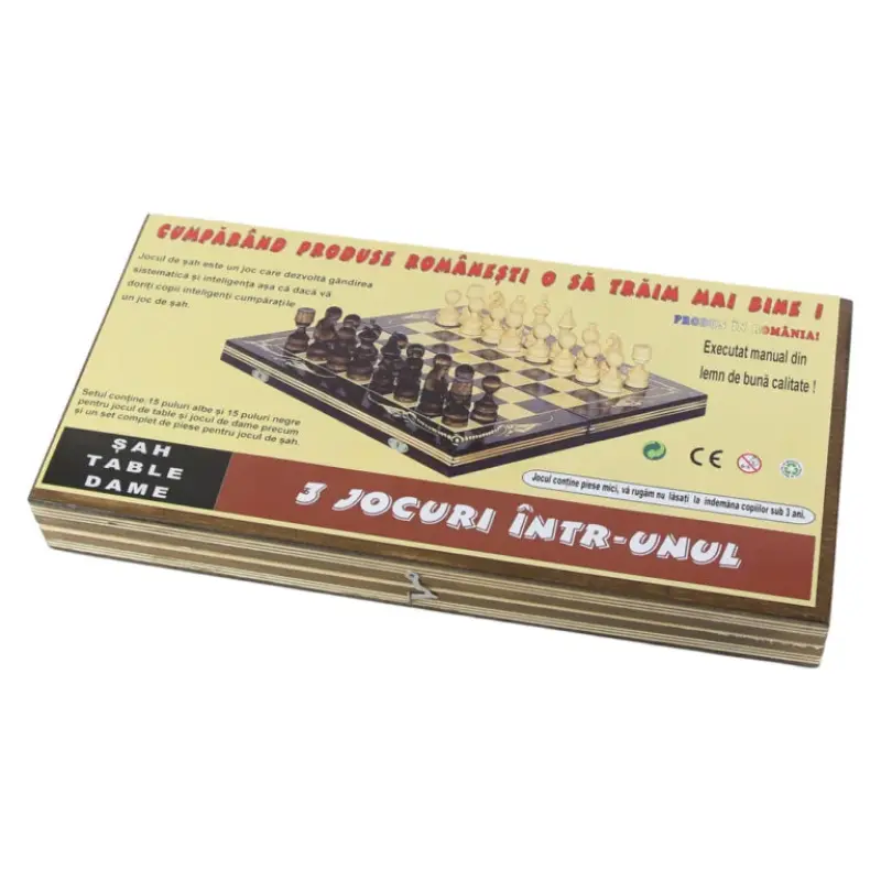 Joc sah cu table, din lemn d_1