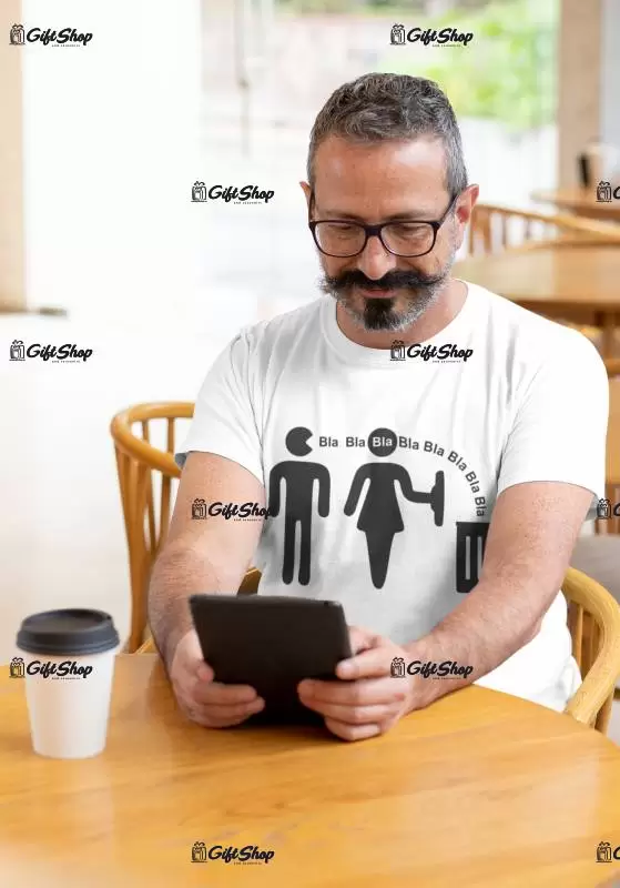 Bla bla bla..., tricou cu mesaj b