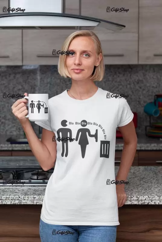 Bla bla bla..., tricou cu mesaj f