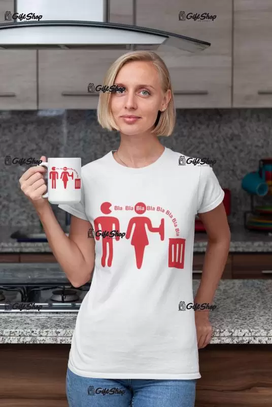 Bla bla bla..., tricou cu mesaj f