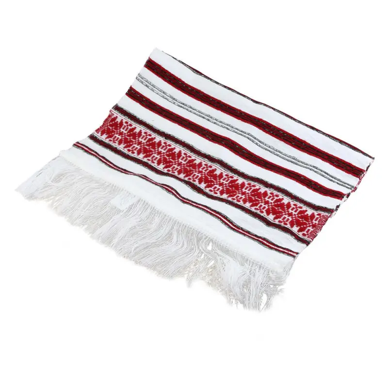 Stergar artizanal traditional 80×40 cm alb/rosu/negru