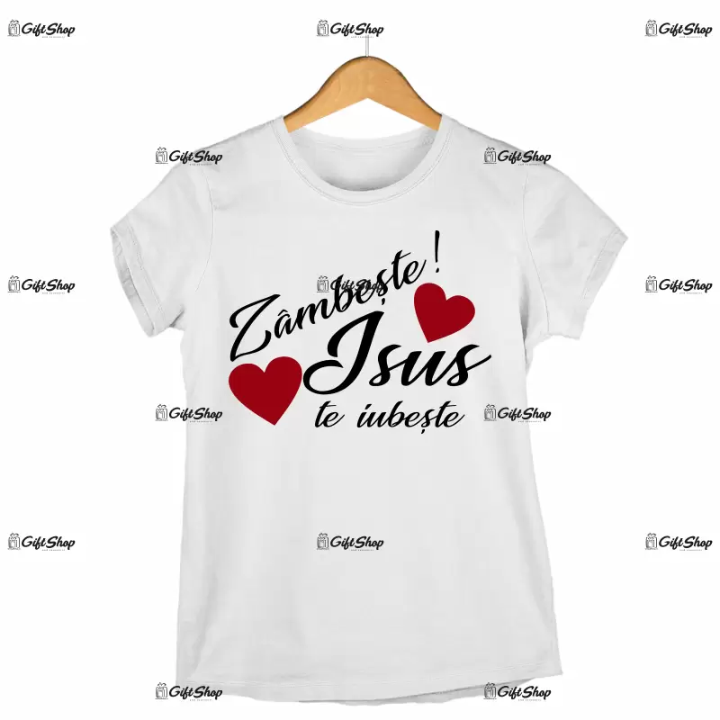 Zambeste! isus te iubeste , tricou cu mesaj