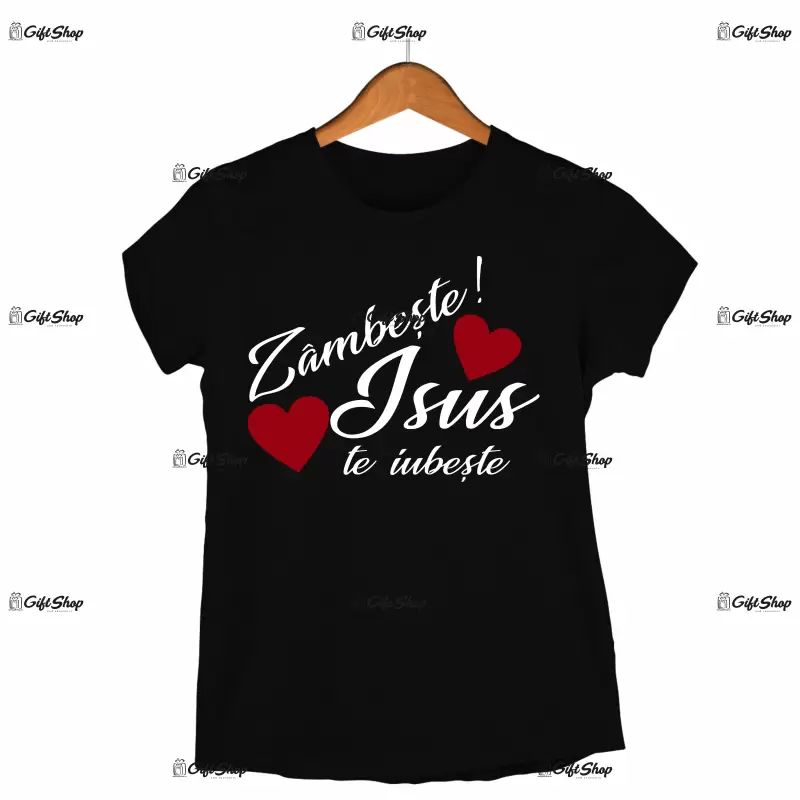 Zambeste! isus te iubeste , tricou cu mesaj