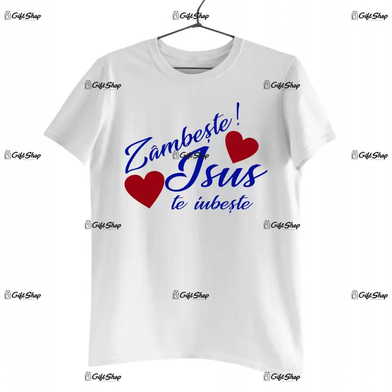 Zambeste! isus te iubeste , tricou cu mesaj