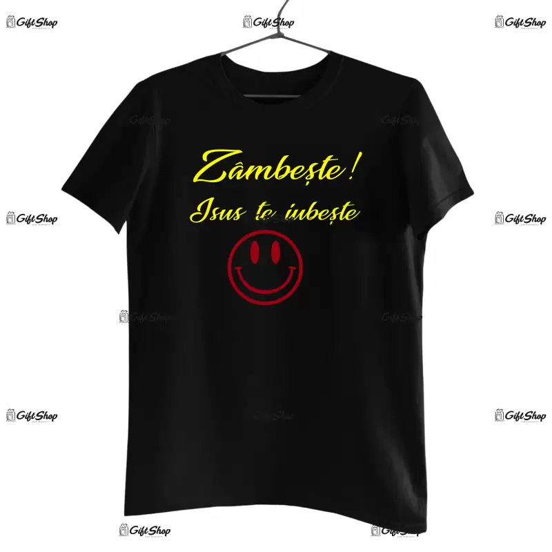 Zambeste! isus te iubeste , tricou cu mesaj.