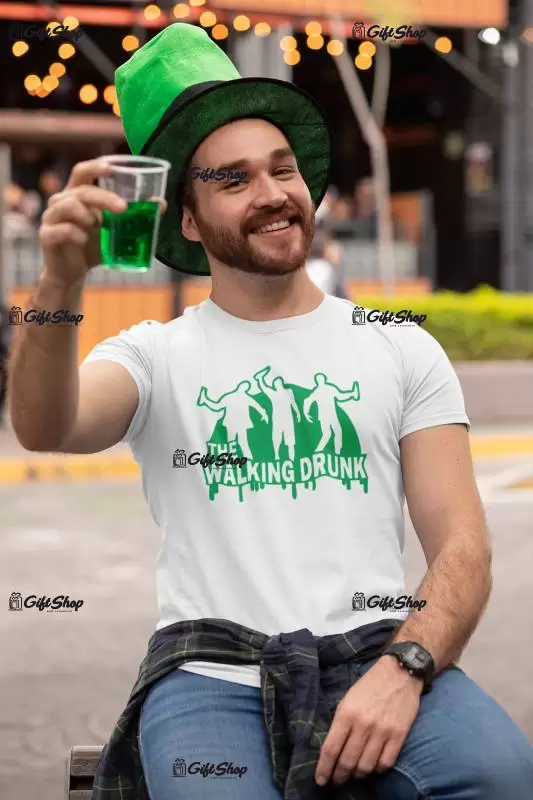 The walking drunk, tricou cu mesaj