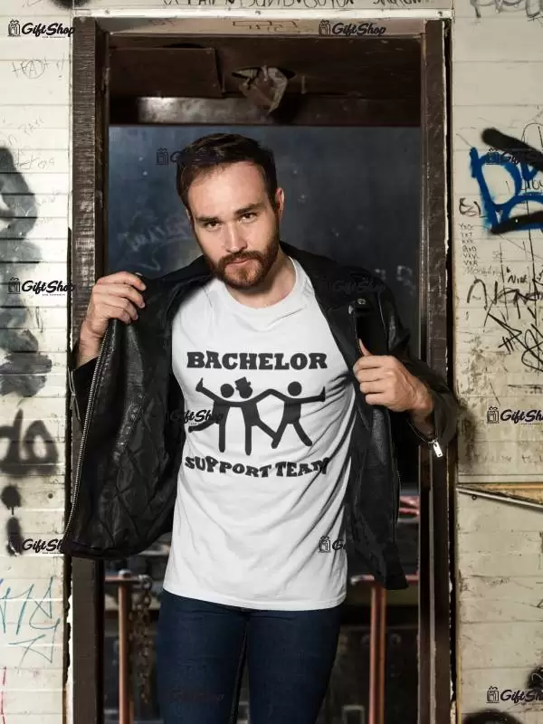 Bachelor support team, tricou cu mesaj