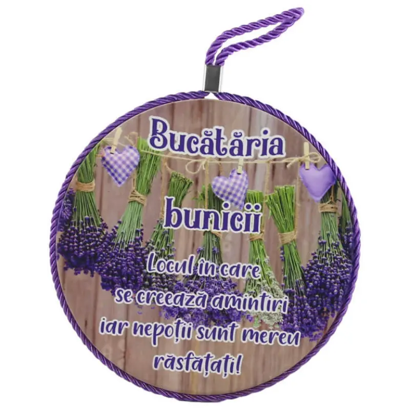 Bucataria bunicii…, decor de perete din ceramica rotund din ceramica