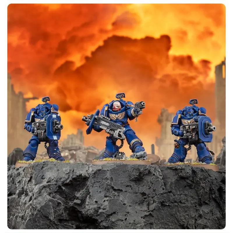 Eradicator squad with heavy bolters, space marines, warhammer 40k, games workshop, model 48-110