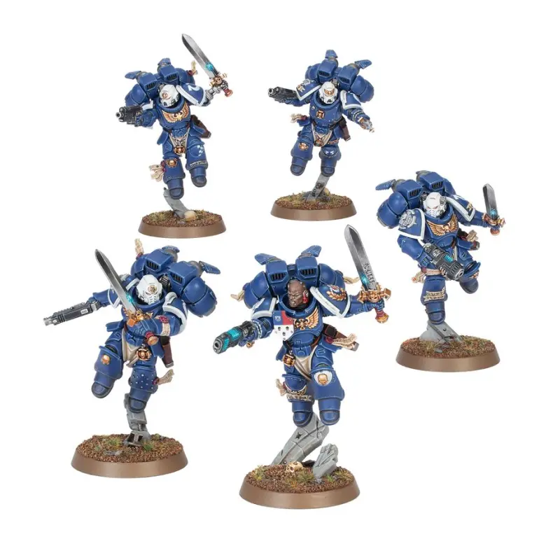 Vanguard veteran squad with jump packs, space marines, warhammer 40k, games workshop, model 48-106
