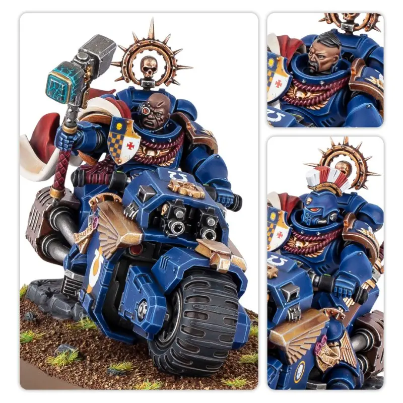 Captain on bike, space marines, warhammer 40k, games workshop, model 48-113