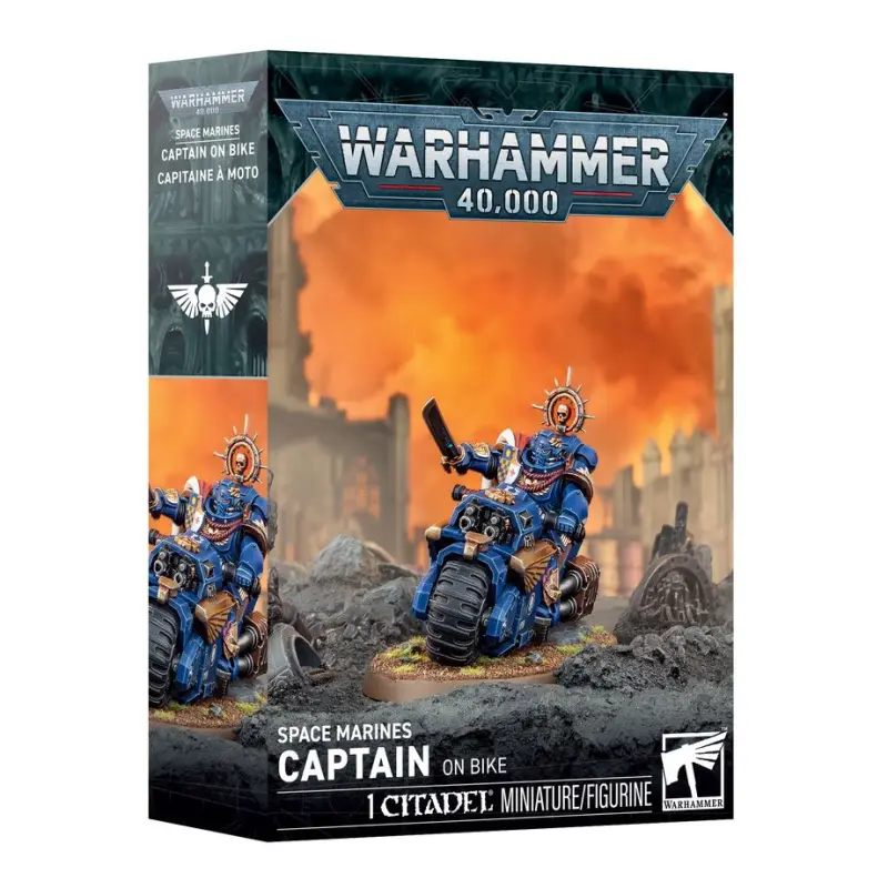 Captain on bike, space marines, warhammer 40k, games workshop, model 48-113
