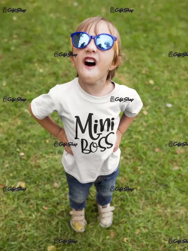 Mini boss, tricou cu mesaj