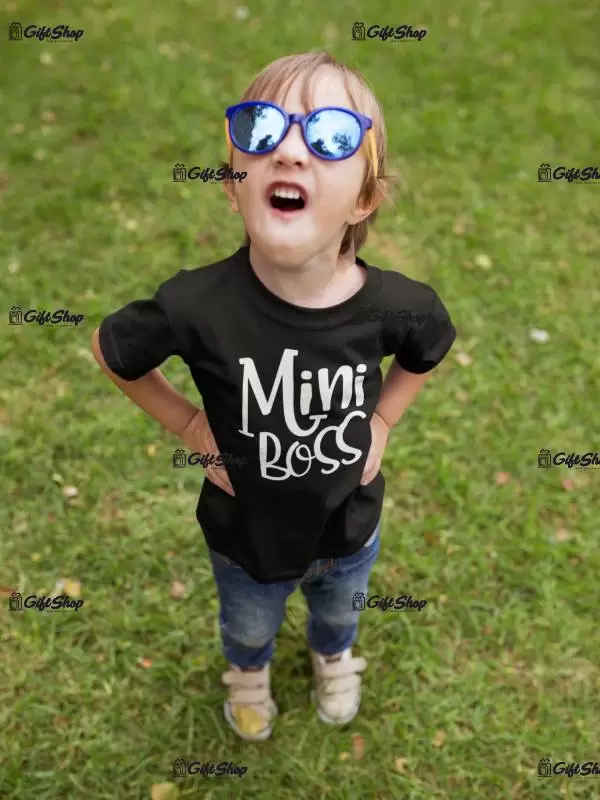 Mini boss, tricou cu mesaj