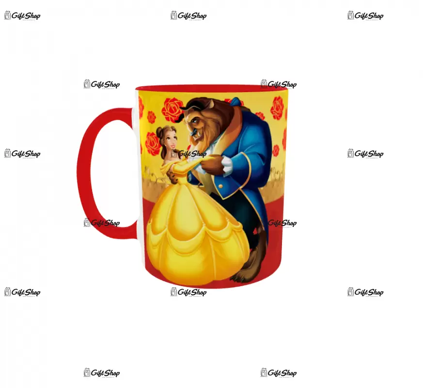 Beauty and the beast, cana din ceramica, 330ml, model 1
