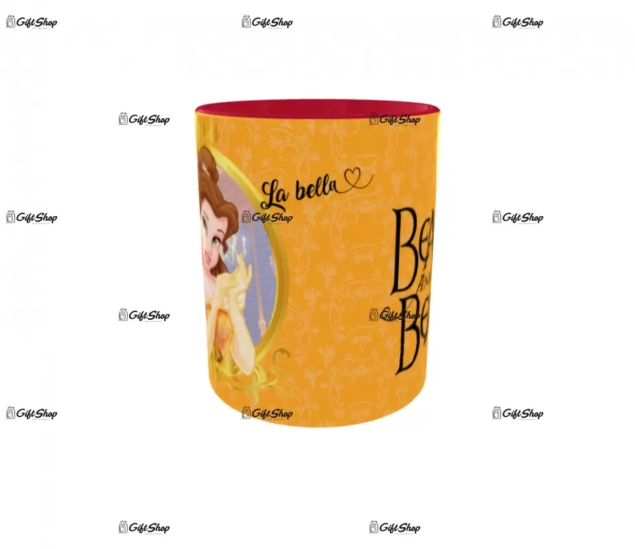Beauty and the beast, cana din ceramica, 330ml, model 6